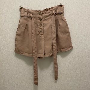 Tan high waisted shorts